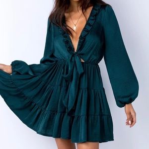 Princess Polly - Randi mini dress teal XS